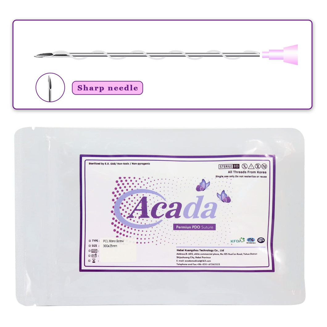 PCL Threads Lift Mono Screw Type 30G-25mm 20pcs for Face/Whole Body