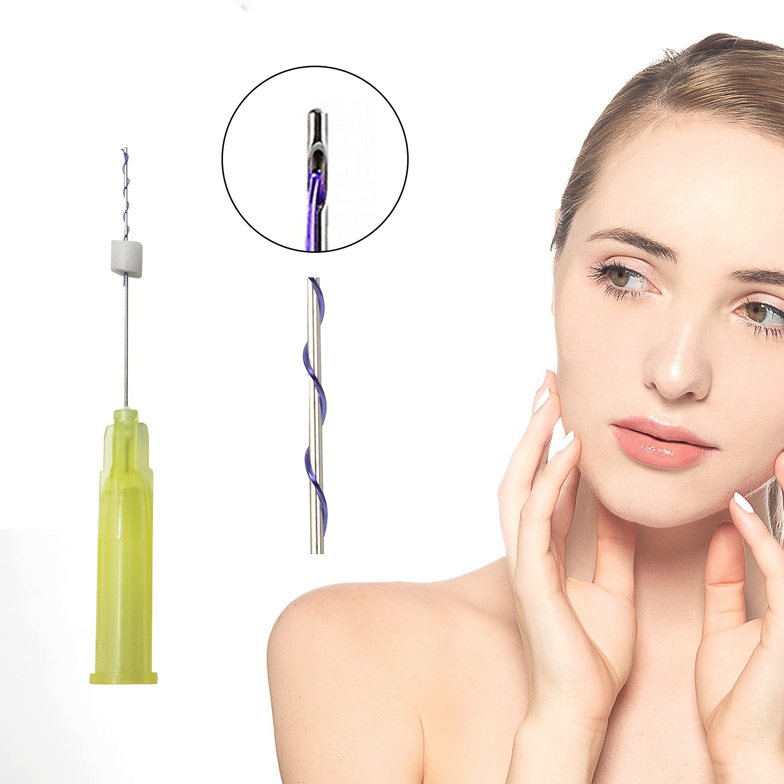 PDO Thread Lift Mono Screw Eye Thread W Blunt for Eye Area 20pcs