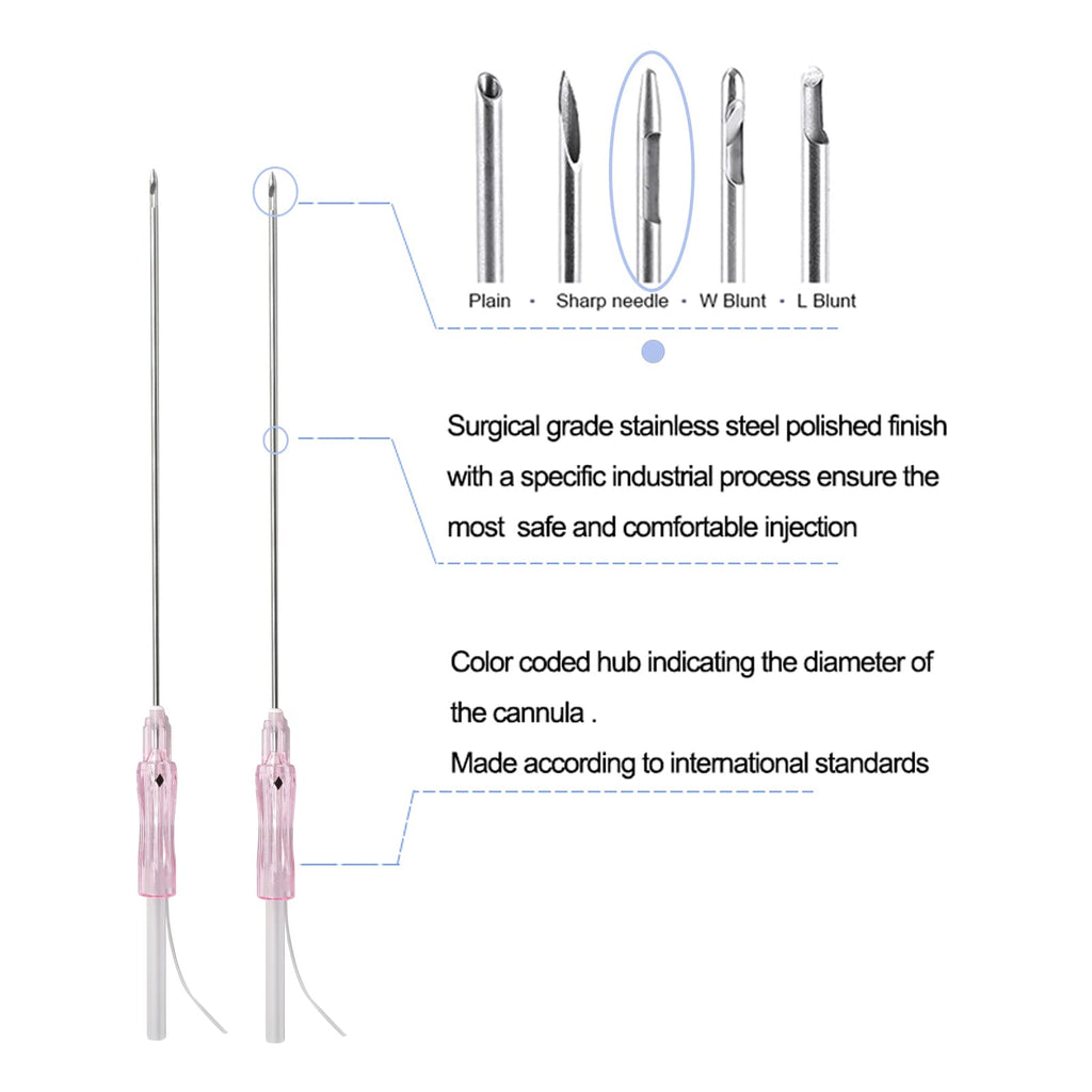 Bulk - PCL Face Lift Threads Cog 3D 360R Bi-direction Cog Type B Blunt 500pcs 19G-100mm