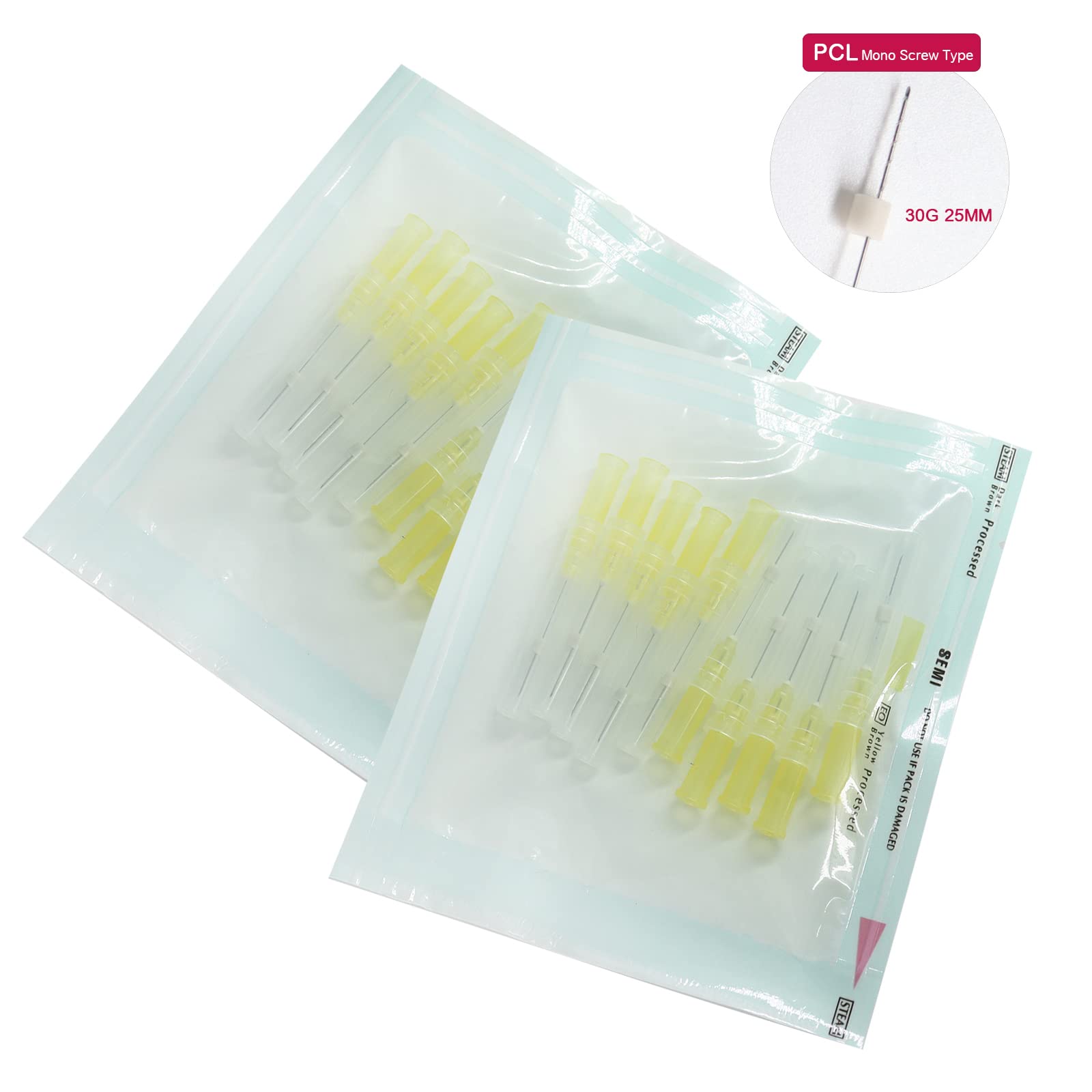 PCL Threads Lift Mono Screw Type 30G-25mm 20pcs for Face/Whole Body